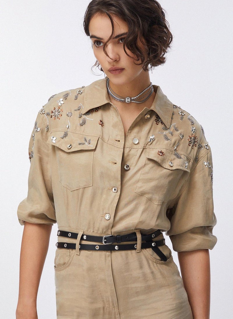 Liu Jo Thin belt with studs - Image 1
